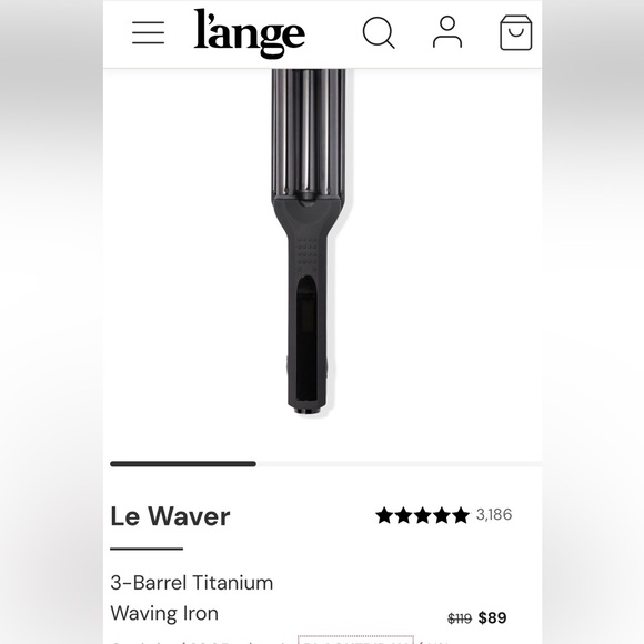 USED ONCE L'ANGE LE WAVER HAIR CRIMPER WAVER - Picture 1 of 9